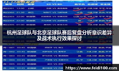 杭州足球队与北京足球队赛后复盘分析意识差异及战术执行效果探讨